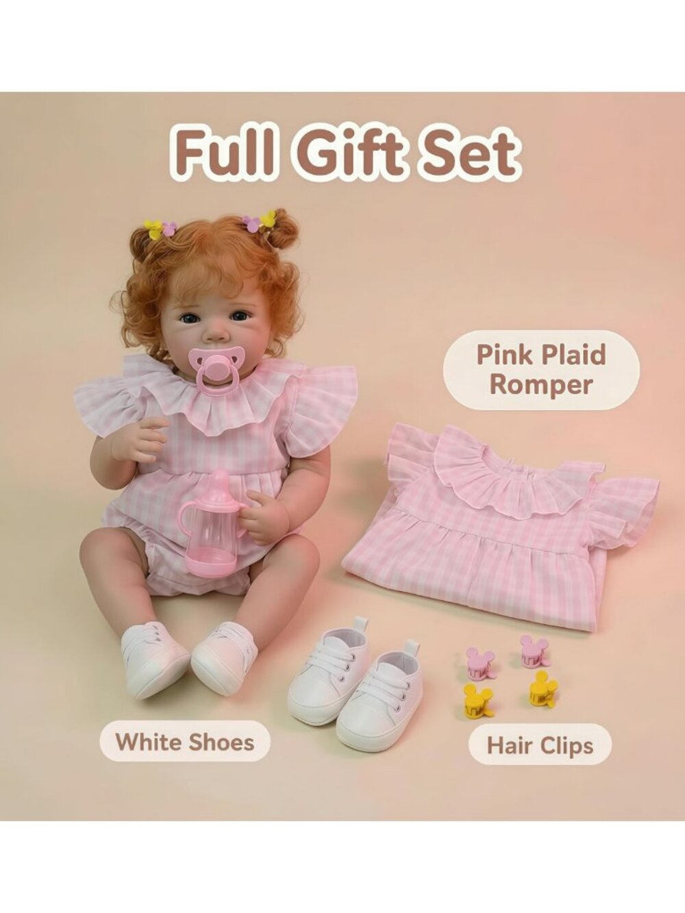 Lifelike 18-Inch Full Body Reborn Baby Doll - Realistic Silicone Toy Gift for - Picture 4 of 8
